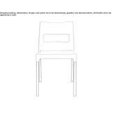 Technopolymer chair, stackable Canoas