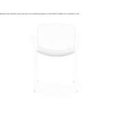 Polypropylene chair with armrests and integrated cushion, stackable Biorki