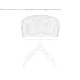 Fabric swivel chair Saldan