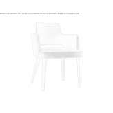 Chair upholstered in fabric with armrests Bardonia