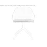 Swivel armchair made of ash wood with an upholstered seat Industry