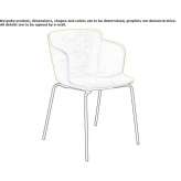 Chair upholstered in fabric with armrests Frisange