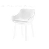 Chair upholstered in fabric with armrests Budgewoi