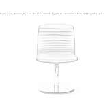 Upholstered chair with swivel stainless steel base Hulst