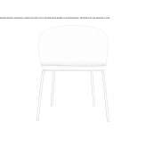 Ash chair with integrated cushion Saldan