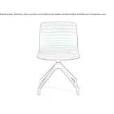 Swivel chair with polyamide base Hulst