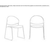 A chair upholstered in fabric with a sled base Moncton
