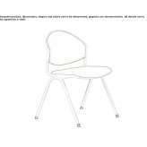 Reception chair made of fabric, upholstered, stackable Bandol
