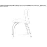 Reception chair upholstered with fabric Xmaben