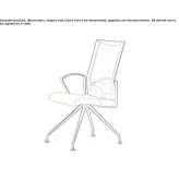 Mesh trestle reception chair with armrests Huanta