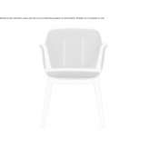 Fabric chair with armrests Drocourt