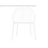 Ash chair with armrests Industry