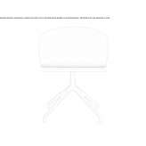 Swivel ash chair with integrated cushion Saldan