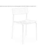 Stackable chair, wooden and steel structure Sasamon