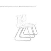 A chair upholstered in fabric with a sled base Otura