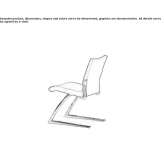 Reception chair upholstered in leather with supports Patzite