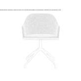 Swivel fabric chair with armrests Industry