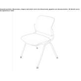 Reception chair upholstered with fabric Bandol