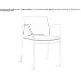 Chair upholstered in fabric with armrests Carlyss