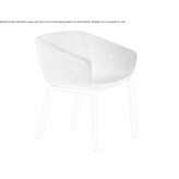 Upholstered trestle chair Prato