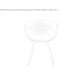 Polyurethane restaurant chair with armrests Cortale