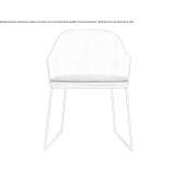 Ash wood armchair with upholstered seat Industry