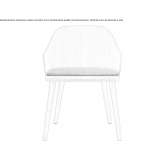 Ash wood armchair with upholstered seat Industry
