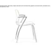 Plastic chair with stackable armrests Egna