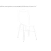 Technopolymer chair and steel bar base Yapeyu