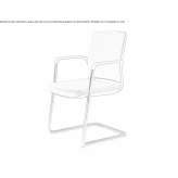 Fabric chair on supports, stackable Kepno