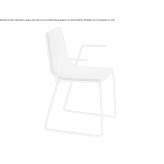 A chair based on a sled with armrests and an integrated pillow Rociu