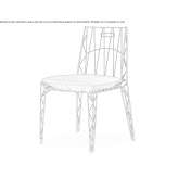 Stackable steel chair with integrated cushion Angera