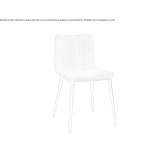 Oak chair and painted steel base Azofra