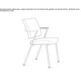 Upholstered reception chair with armrests Gasselte