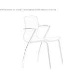 Multi-layer wooden chair with armrests Otura