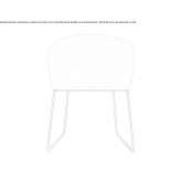 Ash chair on a sleigh base Saldan