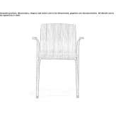 Multi-layer wooden chair with armrests Otura