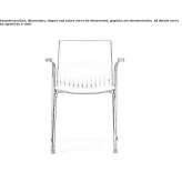 Plastic chair with stackable armrests Egna