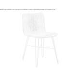 Oak chair and painted steel base Azofra