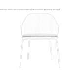 Ash wood armchair with upholstered seat Industry