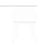Ash chair with integrated cushion Saldan