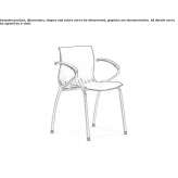 Plastic chair with stackable armrests Egna