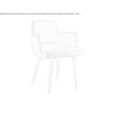 Chair upholstered in fabric with armrests Bardonia