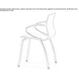 Multi-layer wooden chair with armrests Otura