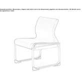 Reception chair with sleigh base, upholstered in fabric Tariceni