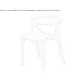 Chair made of recycled polypropylene Itaborai