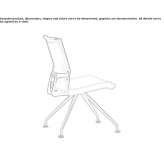 Ergonomic mesh reception chair on trestles Huanta