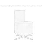 Fabric chair with a 4-star base Aying