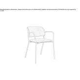 Fabric chair with armrests Prade
