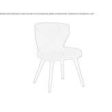 Fabric chair Pizzano